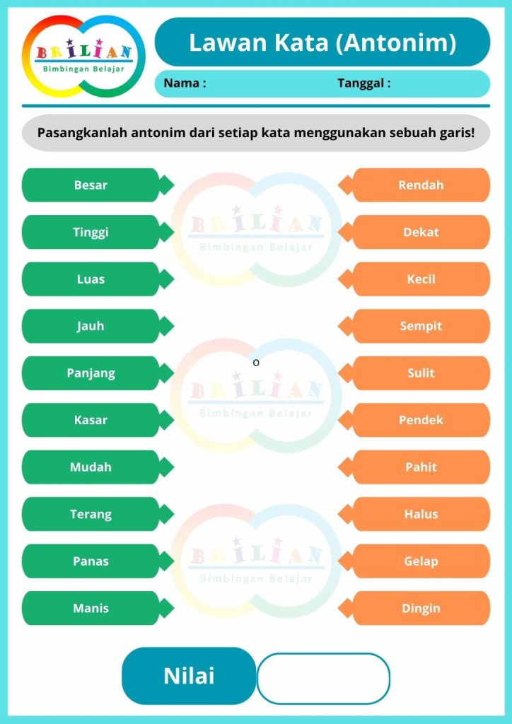 5 Contoh Soal Antonim SD Kelas 3 yang Sering Muncul di Ujian 2026, Jangan Sampai Salah