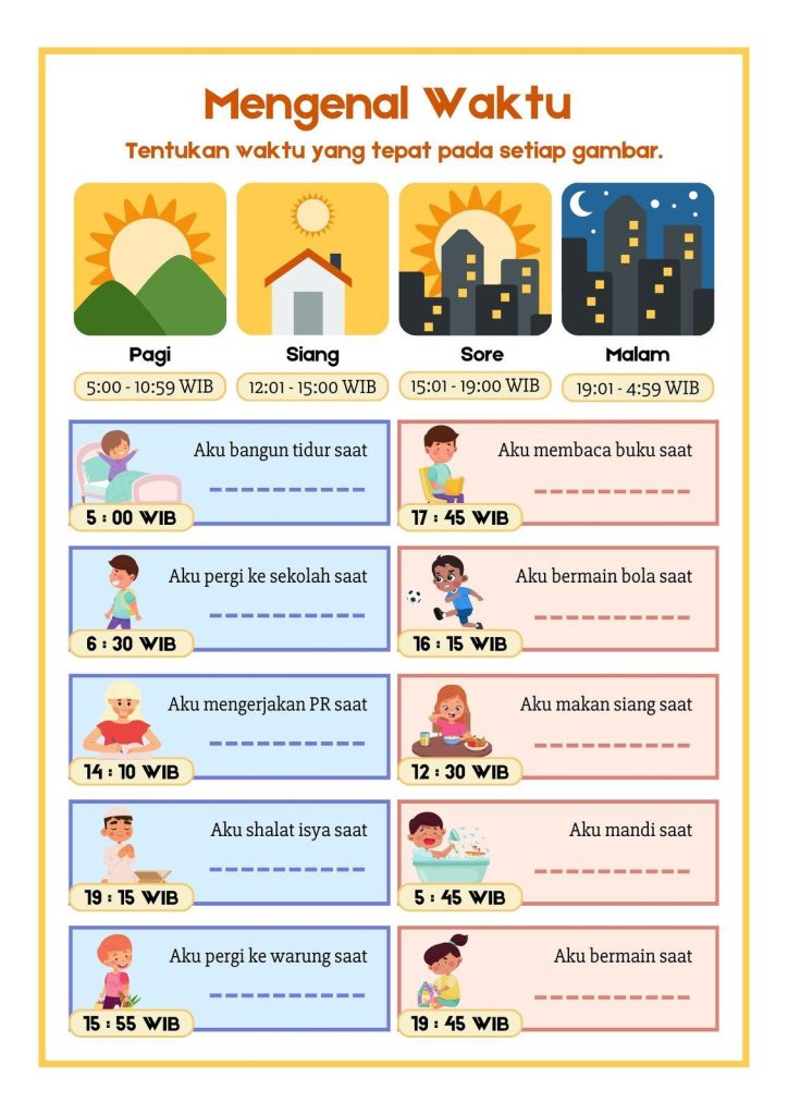 7 Contoh Soal Kelas 1 SD Tentang Pagi Siang Malam yang Wajib Tahu Orang Tua 7 Contoh Soal Kelas 1 SD Tentang Pagi Siang Malam yang Wajib Tahu Orang Tua