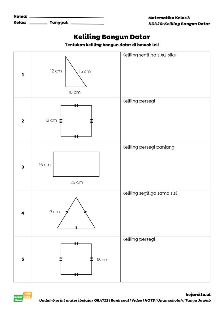 7 Contoh Soal Matematika Bangun Datar Kelas 4 yang Sering Muncul di Ujian, Wajib Tahu!