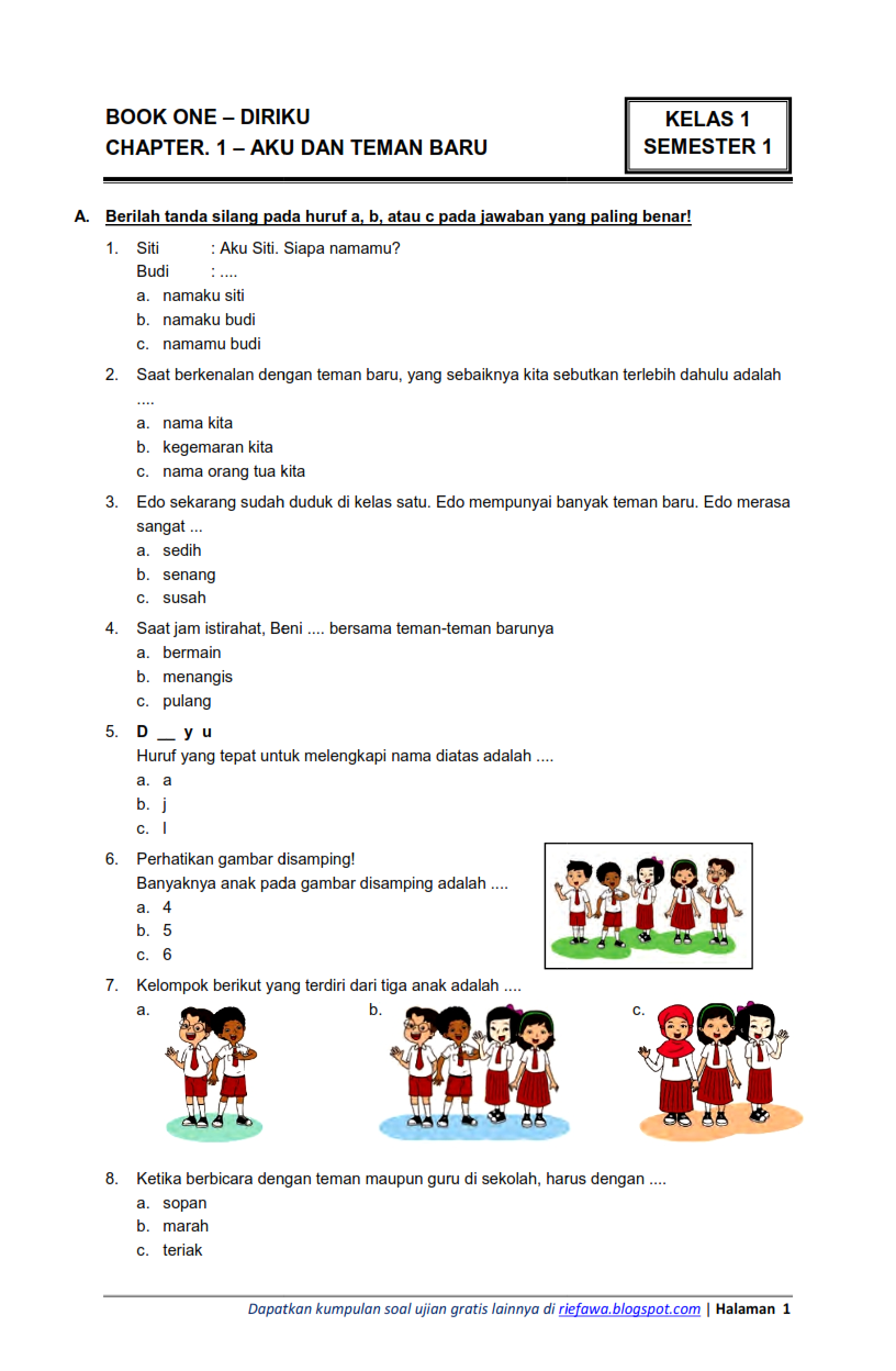 7 Contoh soal kelas 1 semester 1 k13 yang Bikin Anak Paham Bilangan Cacah Sampai 10.000 7 Contoh soal kelas 1 semester 1 k13 yang Bikin Anak Paham Bilangan Cacah Sampai 10.000