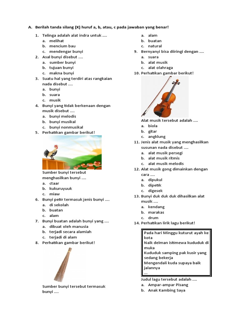 Contoh Soal Kelas 1 SD Mengenal Elemen Musik Melalui Lagu: 5 Cara Seru Agar Anak Ternyata Cepat Paham Contoh Soal Kelas 1 SD Mengenal Elemen Musik Melalui Lagu: 5 Cara Seru Agar Anak Ternyata Cepat Paham