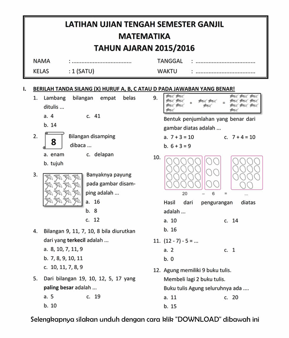 Panduan Lengkap dan Contoh Soal Ujian Tengah Semester 2 Kelas 4 Panduan Lengkap dan Contoh Soal Ujian Tengah Semester 2 Kelas 4