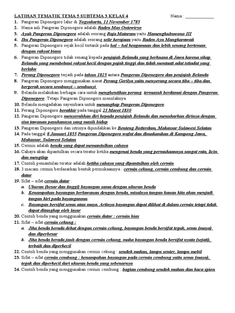 Rahasia Cara Cepat Menjawab Soal Tema 5 Subtema 3 Kelas 4 SD Agar Nilai Sempurna Rahasia Cara Cepat Menjawab Soal Tema 5 Subtema 3 Kelas 4 SD Agar Nilai Sempurna