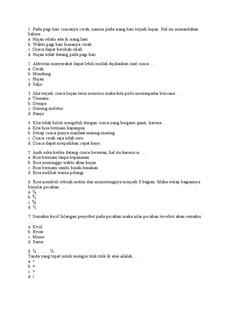 Rahasia Skor Tinggi Soal Tema 5 Subtema 2 Kelas 3 Revisi 2018 yang Wajib Kamu Tahu Rahasia Skor Tinggi Soal Tema 5 Subtema 2 Kelas 3 Revisi 2018 yang Wajib Kamu Tahu