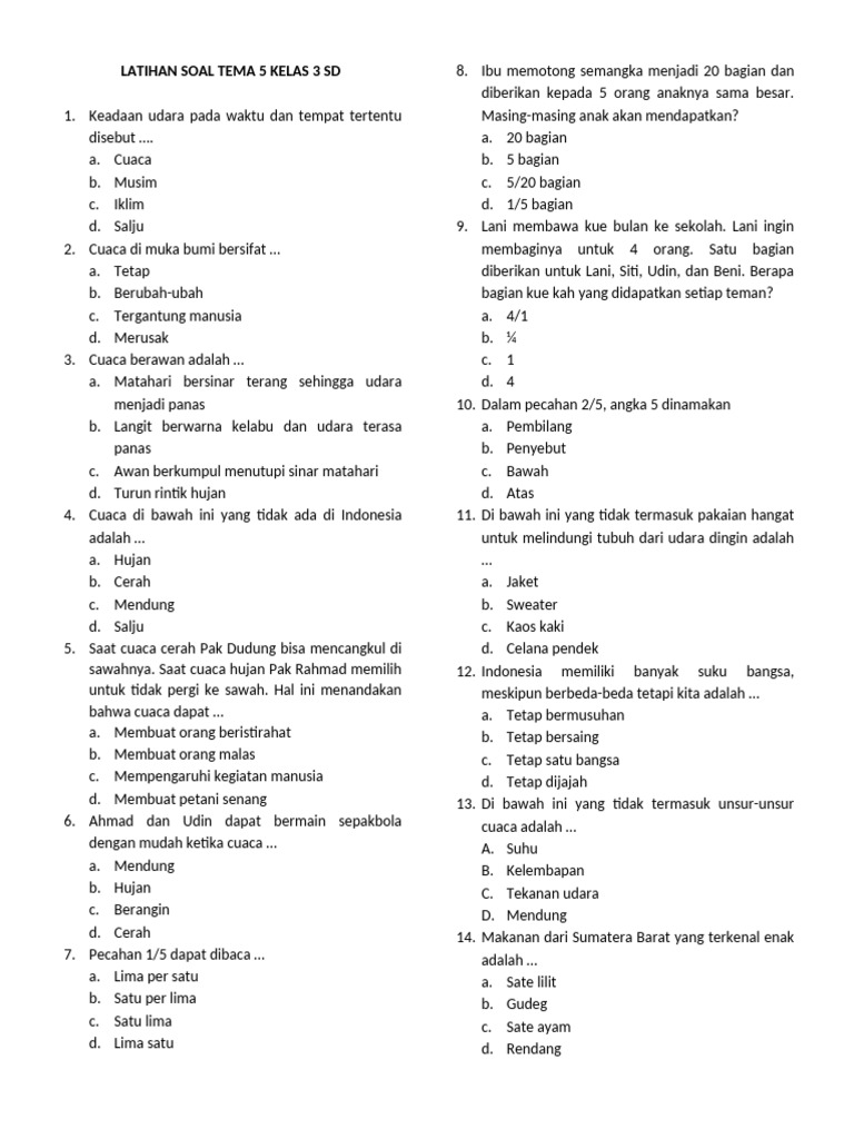 Rahasia Sukses Belajar soal tema 5 subtema 4 kelas 3 sd Agar Nilai Ujian Langsung Melejit Rahasia Sukses Belajar soal tema 5 subtema 4 kelas 3 sd Agar Nilai Ujian Langsung Melejit