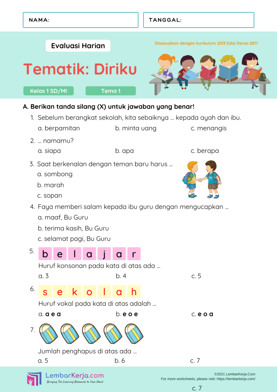 Terbukti! 7 Contoh Soal Kelas 1 Tema 2 Subtema 1 yang Mudah Membantu Anak Pahami Pancasila