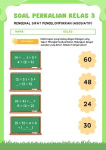 Halaman 18 - Contoh lembar kerja matematika kelas 3 gratis Canva