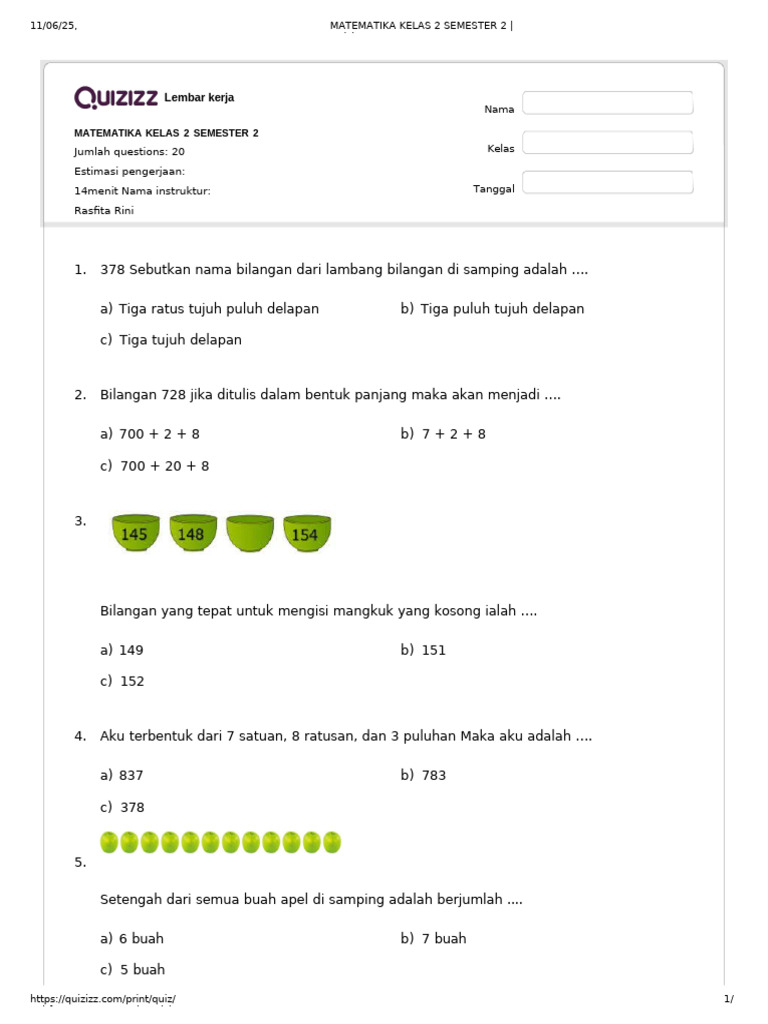 Ternyata Ini Rahasia Materi dan Soal Matematika Kelas 2 Semester 2 Paling Mudah Ternyata Ini Rahasia Materi dan Soal Matematika Kelas 2 Semester 2 Paling Mudah