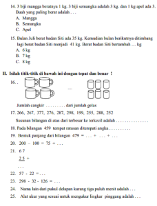Asah Kemampuan Matematika Anak Contoh Soal Kelas 3 Semester 2 Lengkap