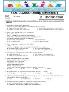Soal Uas Bahasa Indonesia Kelas 7 Semester 2 Dalchaebi
