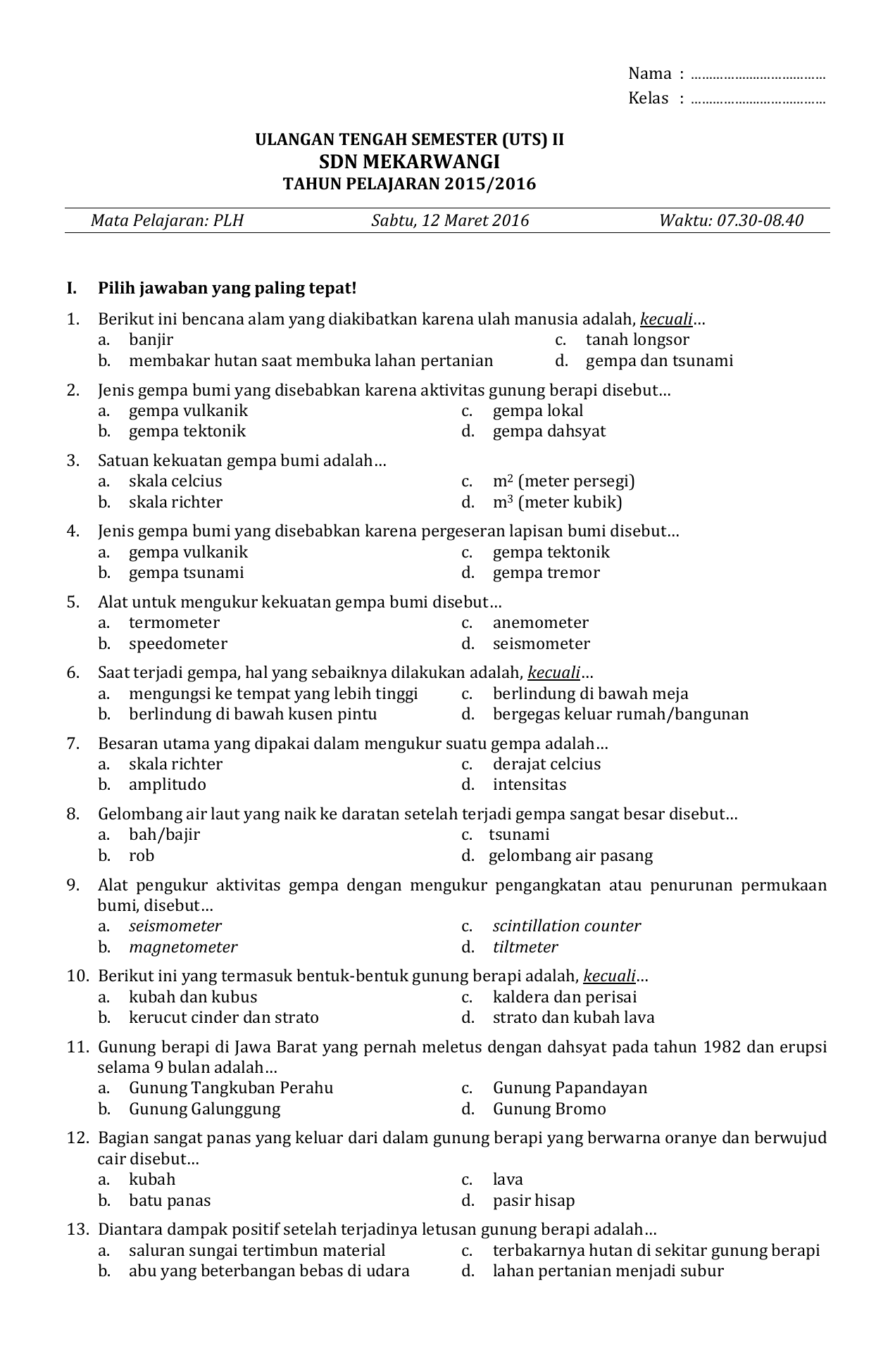 Wajib Tahu Kumpulan Soal Bahasa Sunda Tema 5 Semester 2 Kelas 1 Kurtilas Terbaru Wajib Tahu Kumpulan Soal Bahasa Sunda Tema 5 Semester 2 Kelas 1 Kurtilas Terbaru