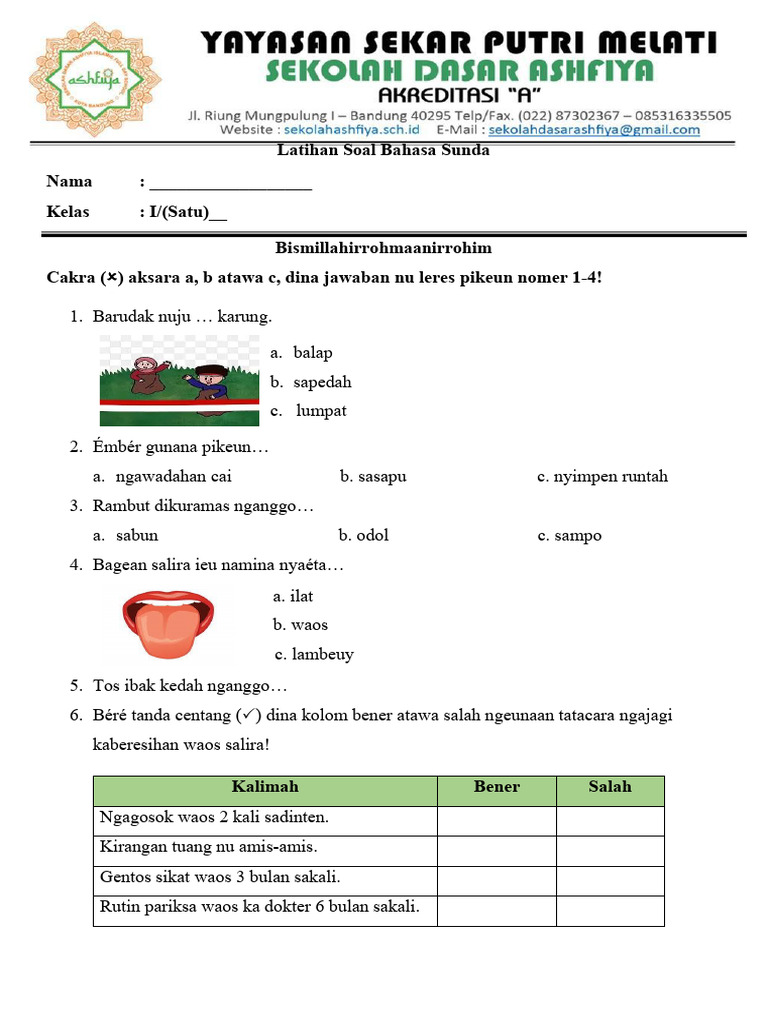 Wajib Tahu Kumpulan soal bahasa sunda tema 5 kelas 1 kurtilas Terbaru dan Terlengkap Wajib Tahu Kumpulan soal bahasa sunda tema 5 kelas 1 kurtilas Terbaru dan Terlengkap