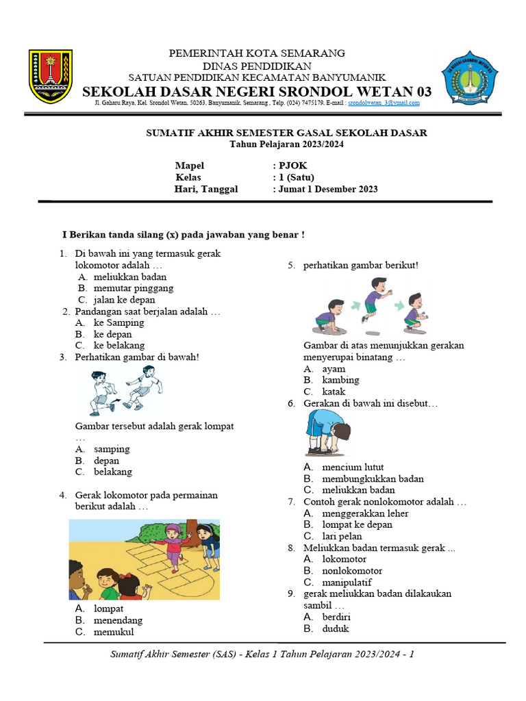Wajib Tahu Materi dan Soal PJOK Kelas 1 Semester 2 Terbaru Agar Anak Makin Jago Olahraga Wajib Tahu Materi dan Soal PJOK Kelas 1 Semester 2 Terbaru Agar Anak Makin Jago Olahraga